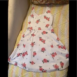 H&M skater dress with Roses size 4